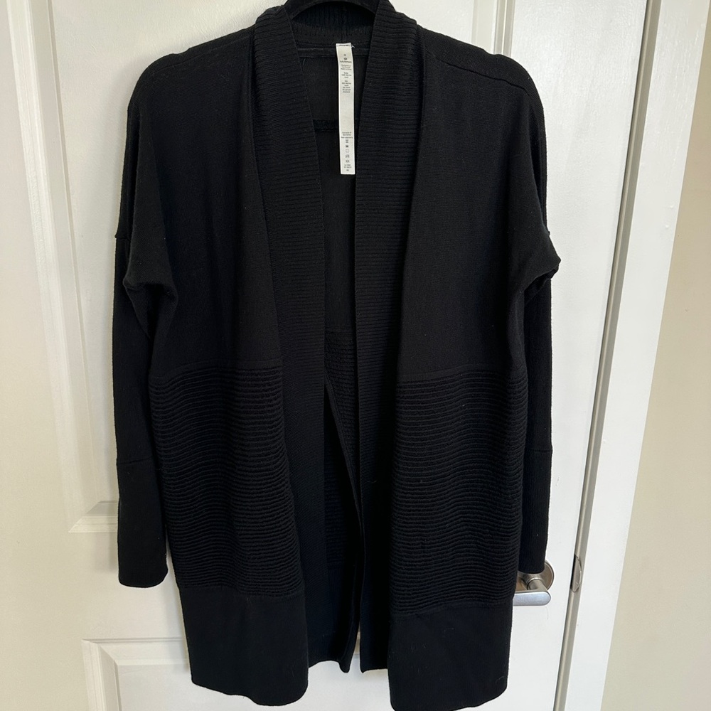 lululemon athletica Black Open Cardigan